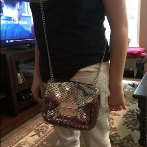 Michael Kors Sloan Chain Shoulder Snakeskin  Bag